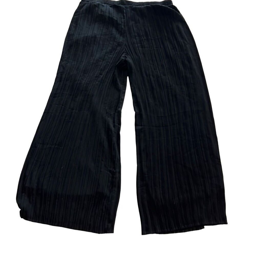 Simply Emma Black Pleated Palazzo Pants Size 3X New W/0 tags